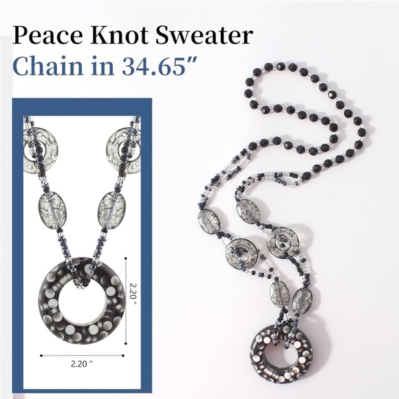 Elegant Silver Beaded Necklace - Picture 2 of 6